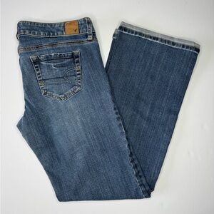 American Eagle Favorite Boyfriend Jeans Womens Size 10 Medium Wash Cuffed 2009